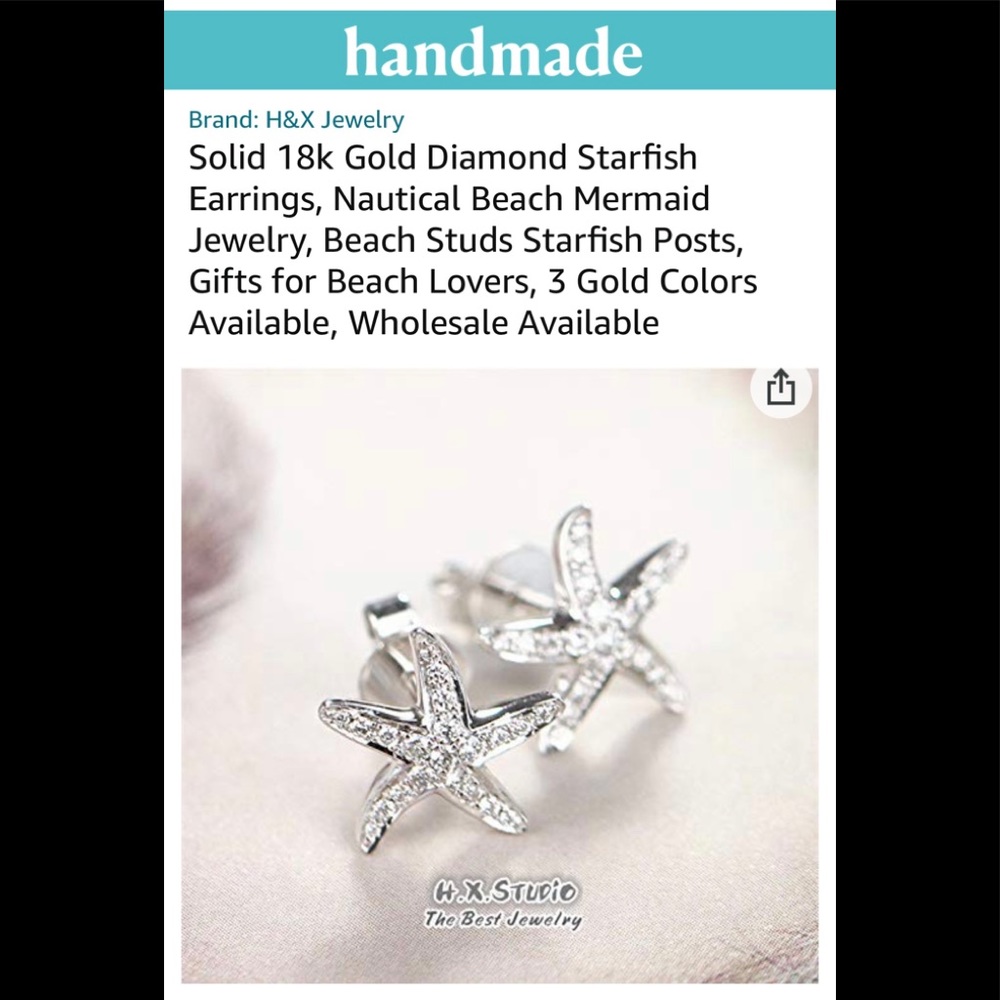 Solid 18k Yellow Gold Diamond Earrings - image 1